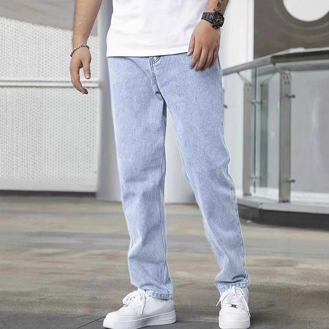 Men’s Straight-Leg Pants Zip Placket