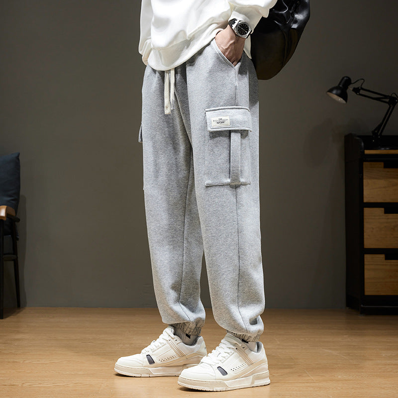 Men’s Straight-Leg Pants Adjustable Drawcord Waist