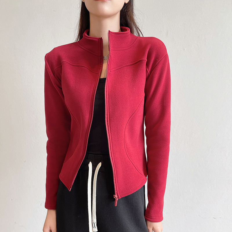 Women’s Slim Fit Jacket Zip-Through Front Closure