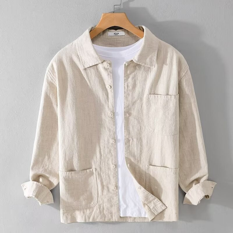 Men’s Loose Fit Shirt Multiple Pockets