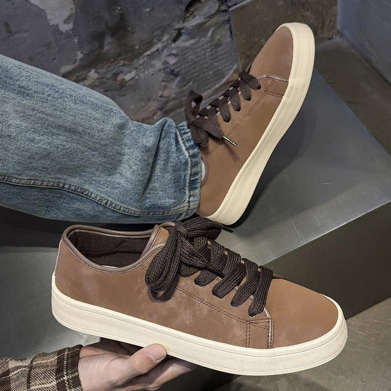Men’s Low-Top Sneakers Lace-Up Vulcanized Sole