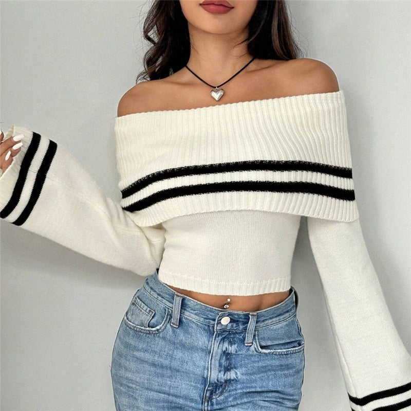 Women’s Off-shoulder Knitted Sweater
