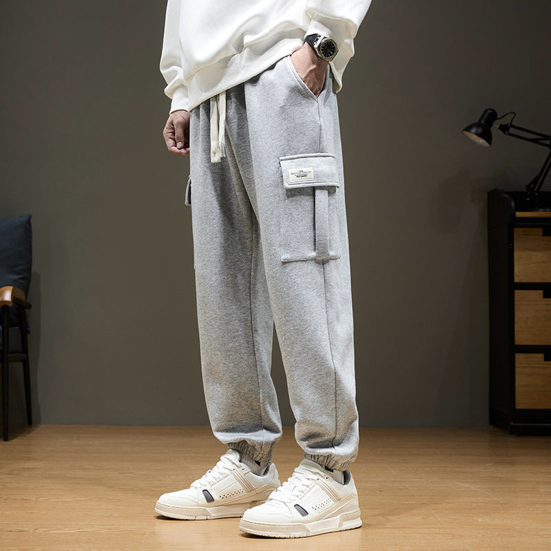 Men’s Straight-Leg Pants Adjustable Drawcord Waist