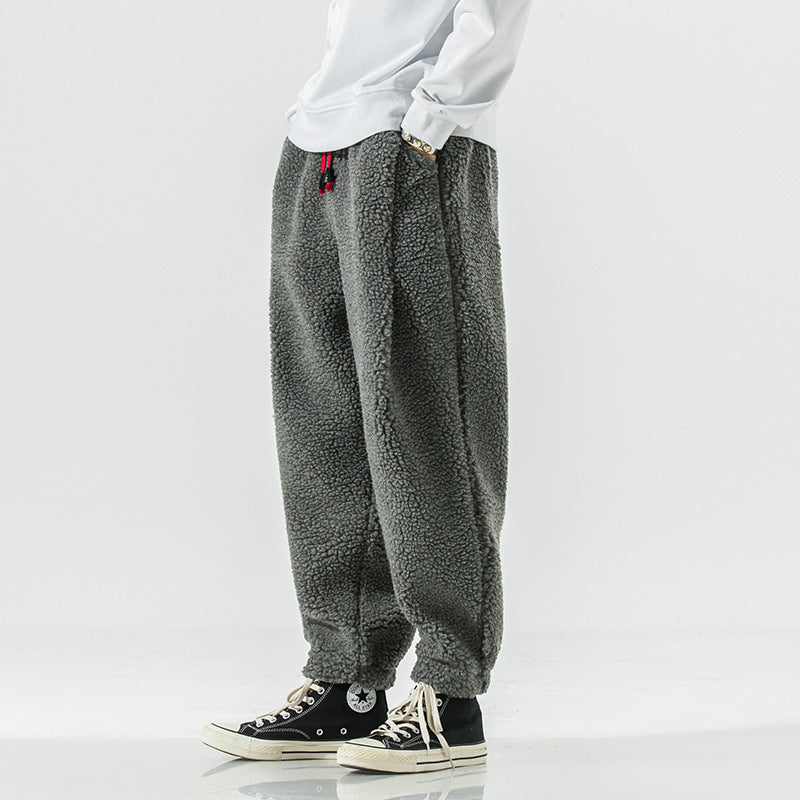Unisex Relaxed Harem Pants Elastic Waistband