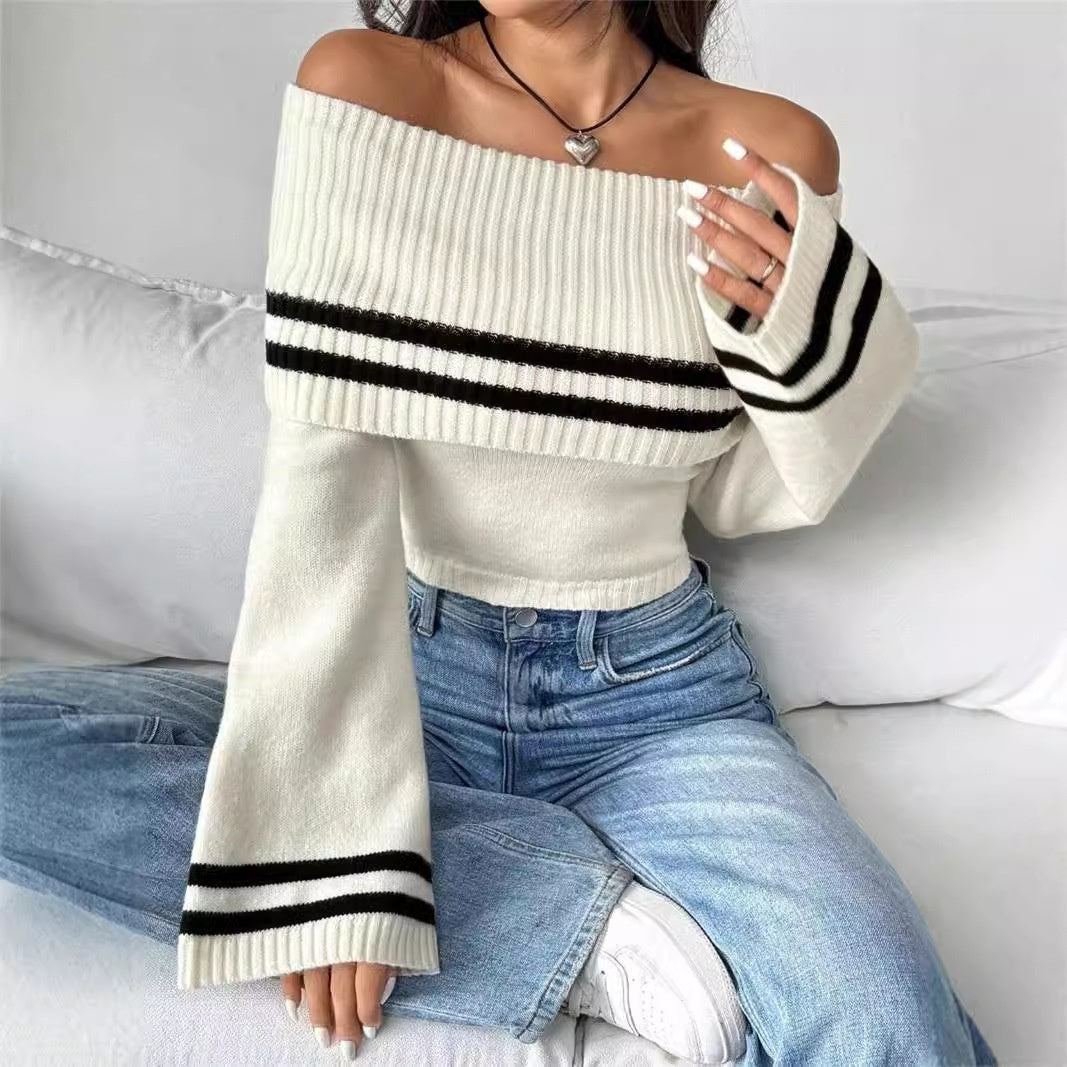 Women’s Off-shoulder Knitted Sweater