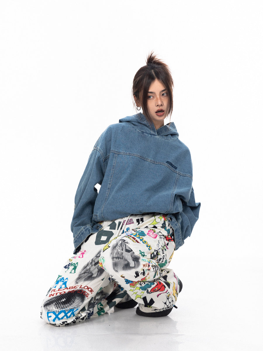 Unisex Loose Fit Jacket Adjustable Tabs