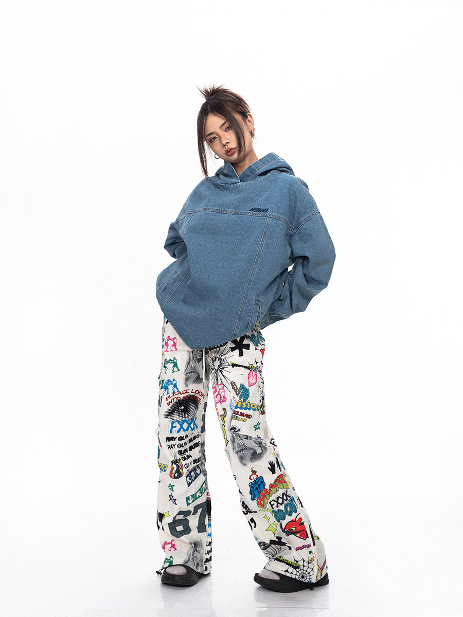 Unisex Loose Fit Jacket Adjustable Tabs