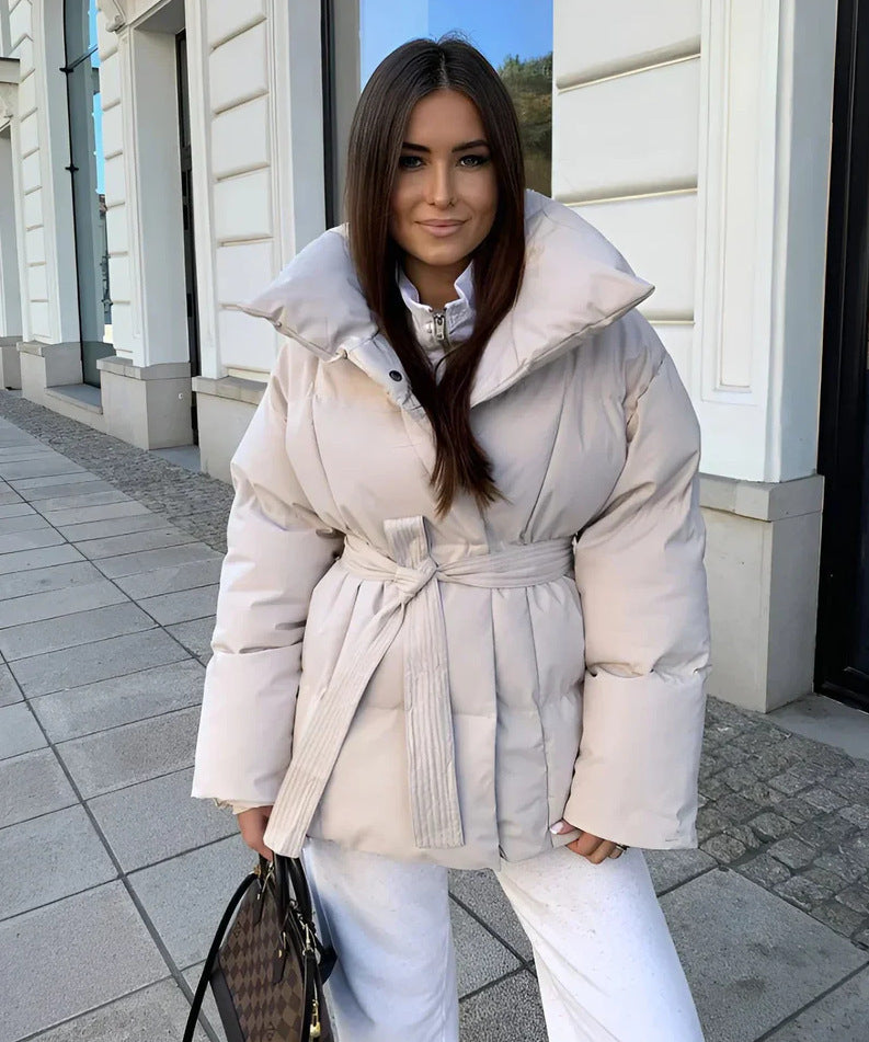 Women’s Regular Fit Coat Adjustable Waist Belt