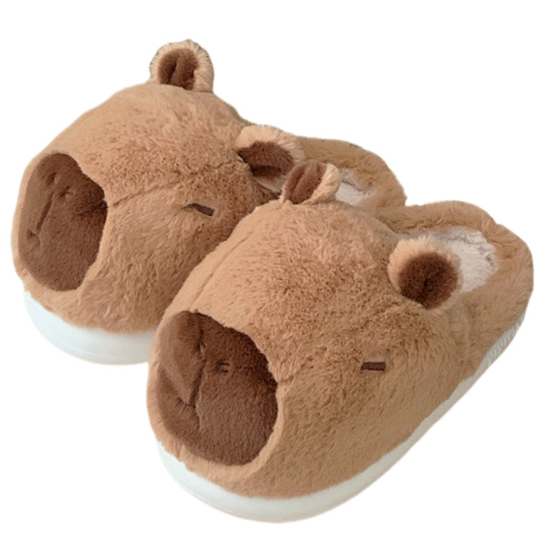 Women’s Slip-On Slippers Plush Motif