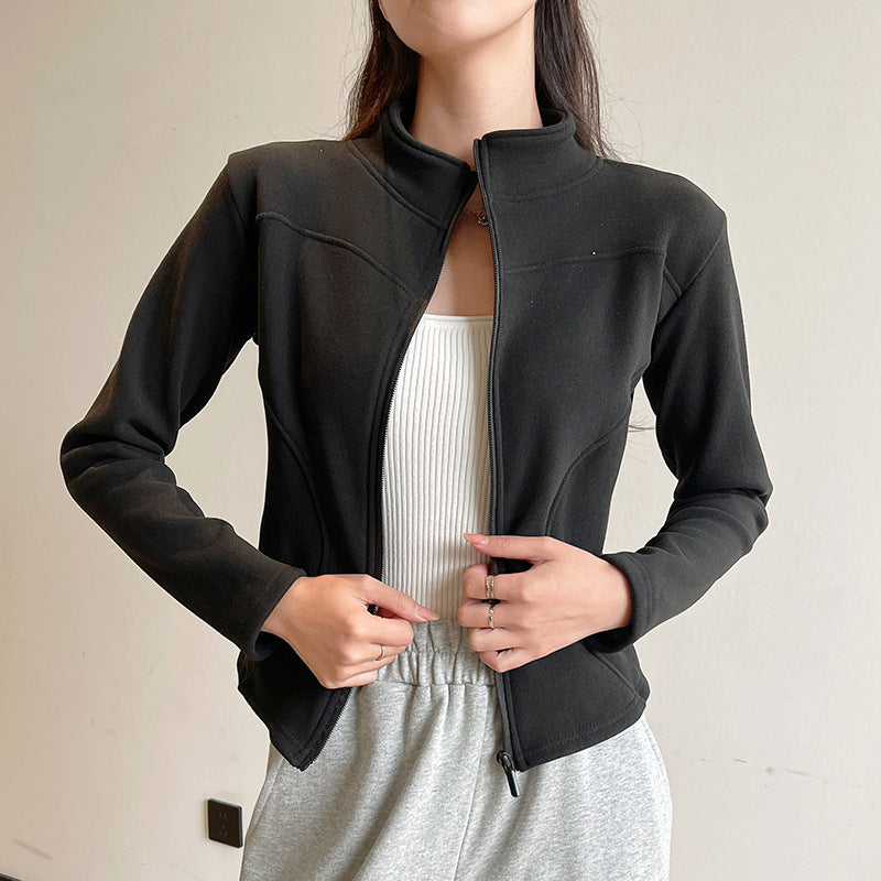 Women’s Slim Fit Jacket Zip-Through Front Closure