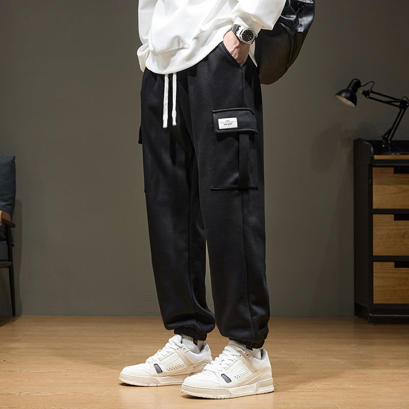 Men’s Straight-Leg Pants Adjustable Drawcord Waist