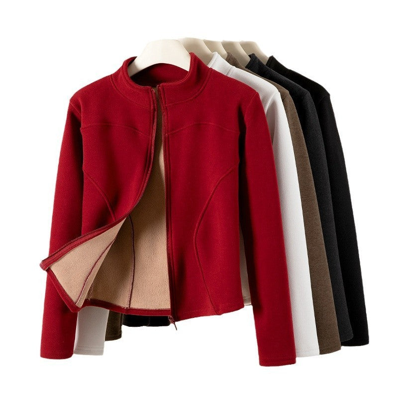 Women’s Slim Fit Jacket Zip-Through Front Closure