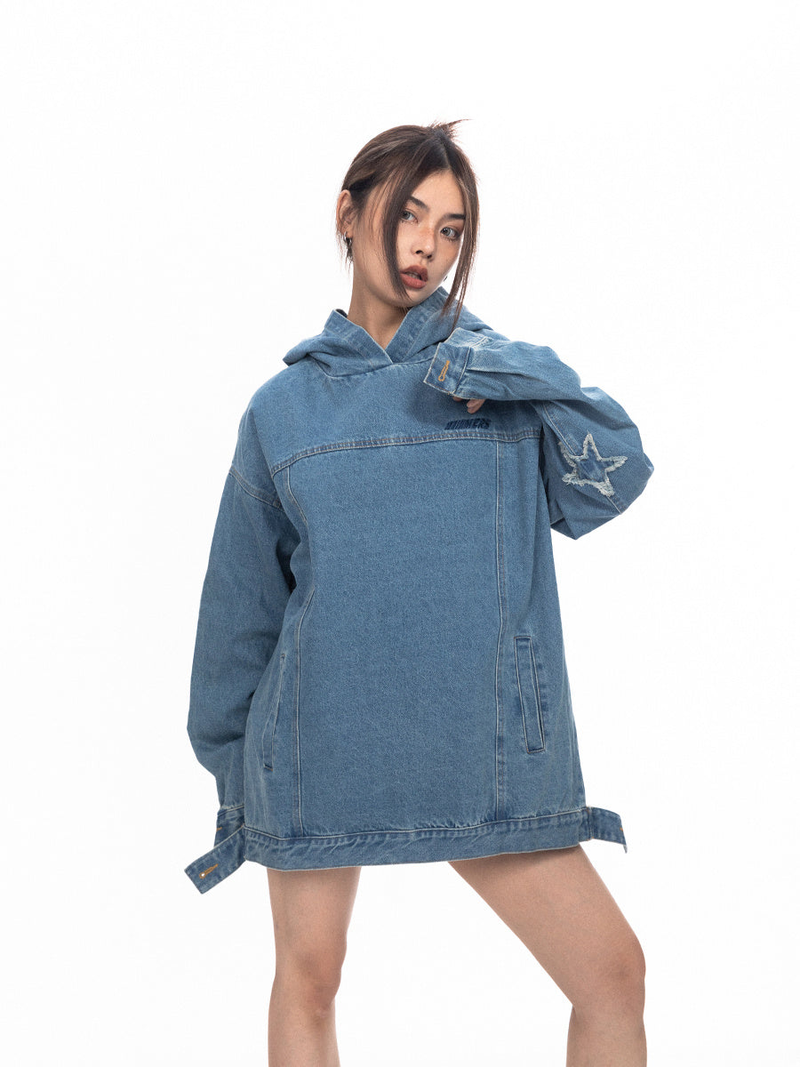 Unisex Loose Fit Jacket Adjustable Tabs