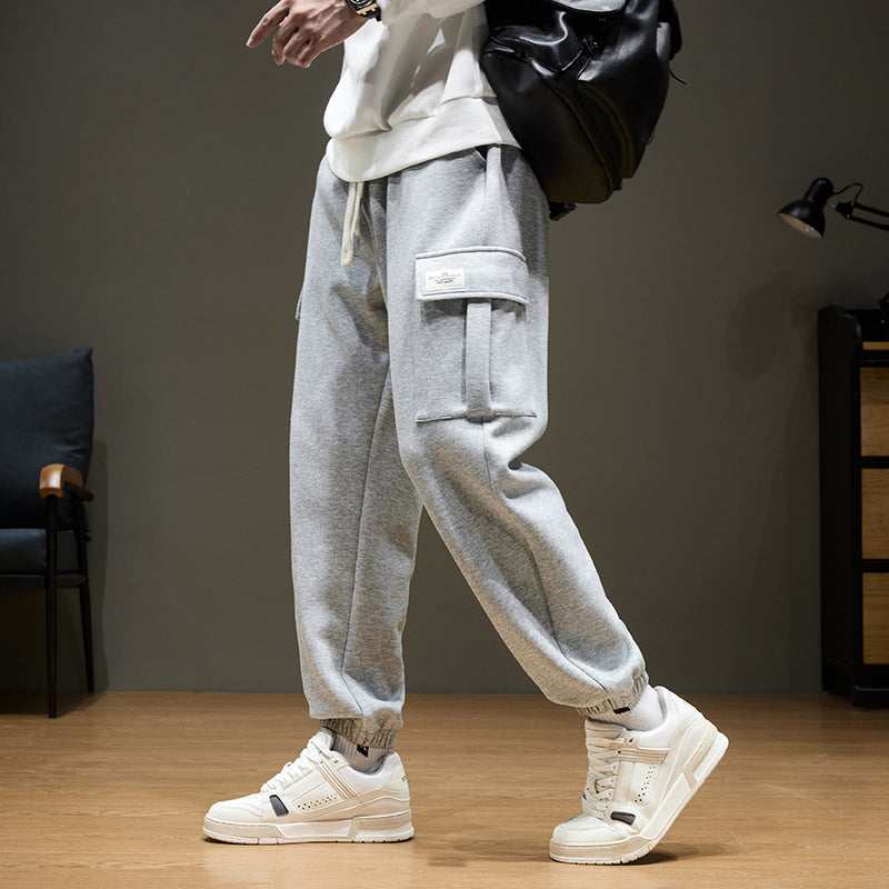 Men’s Straight-Leg Pants Adjustable Drawcord Waist