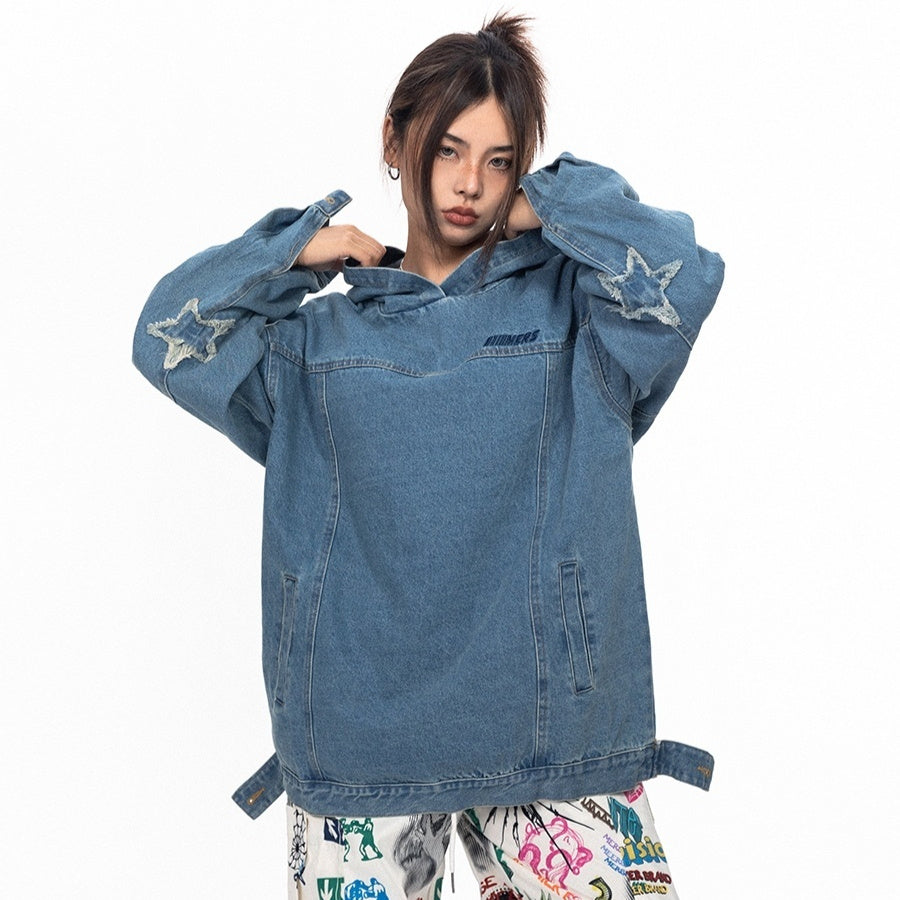 Unisex Loose Fit Jacket Adjustable Tabs