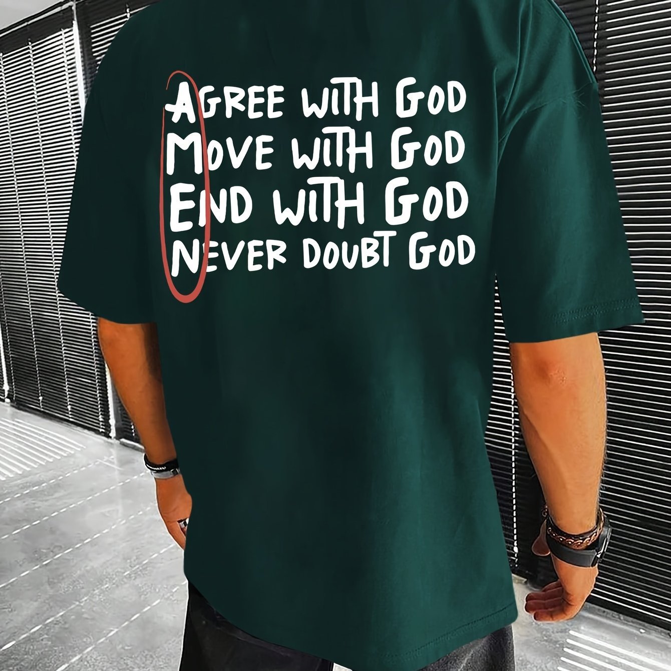 Men’s Loose T-Shirt Graphic Print Back