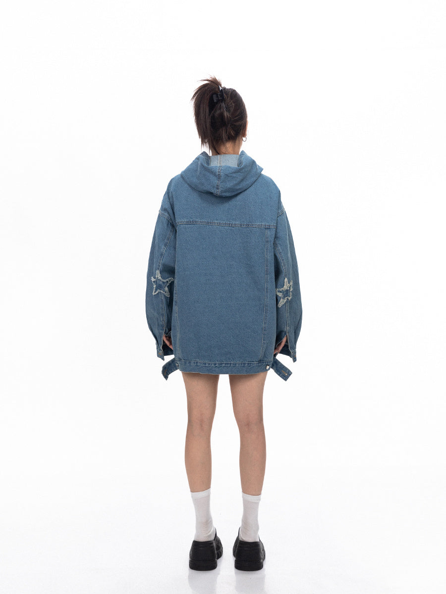 Unisex Loose Fit Jacket Adjustable Tabs