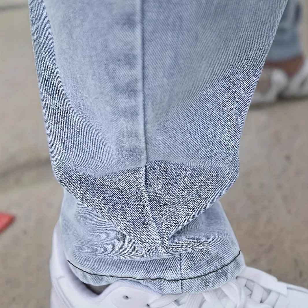 Men’s Straight-Leg Pants Zip Placket