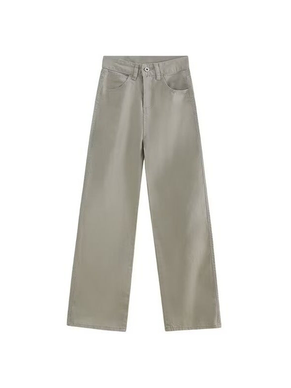 Women’s Straight-Leg Pants High Waist Multiple Pockets