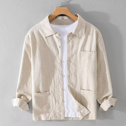 Men’s Loose Fit Shirt Multiple Pockets