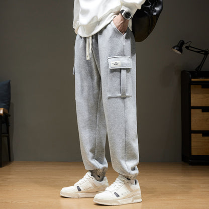 Men’s Straight-Leg Pants Adjustable Drawcord Waist