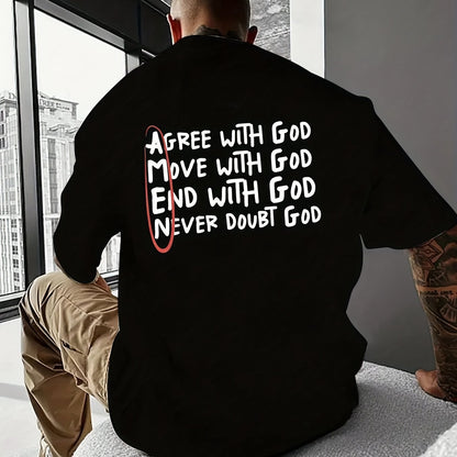 Men’s Loose T-Shirt Graphic Print Back