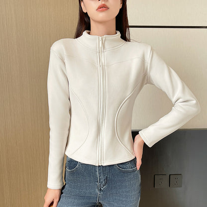 Women’s Slim Fit Jacket Zip-Through Front Closure