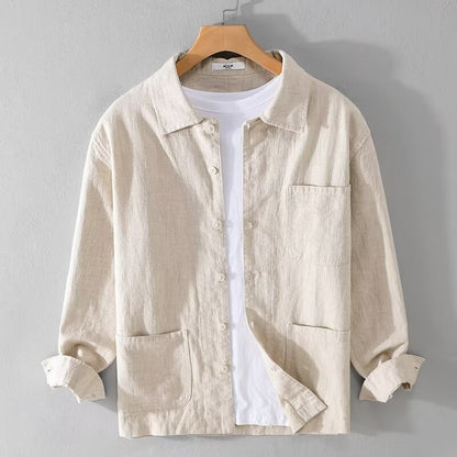Men’s Loose Fit Shirt Multiple Pockets