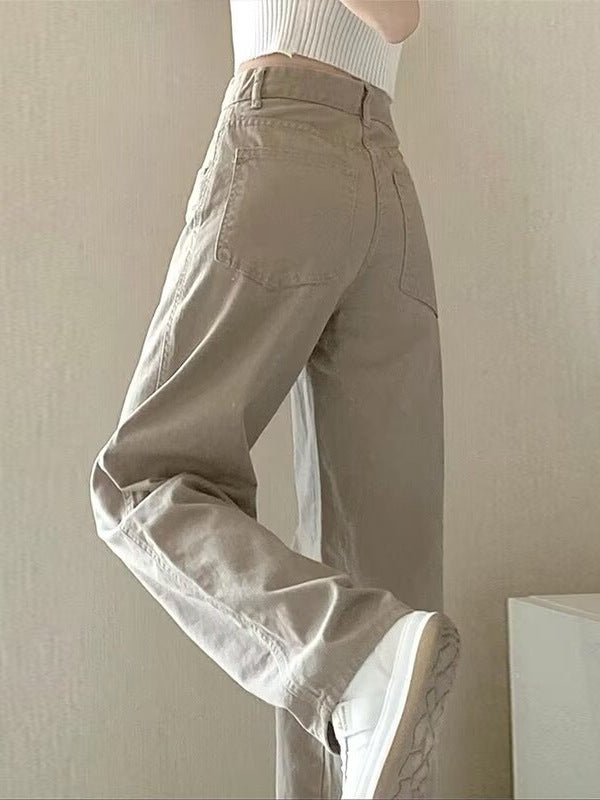 Women’s Straight-Leg Pants High Waist Multiple Pockets