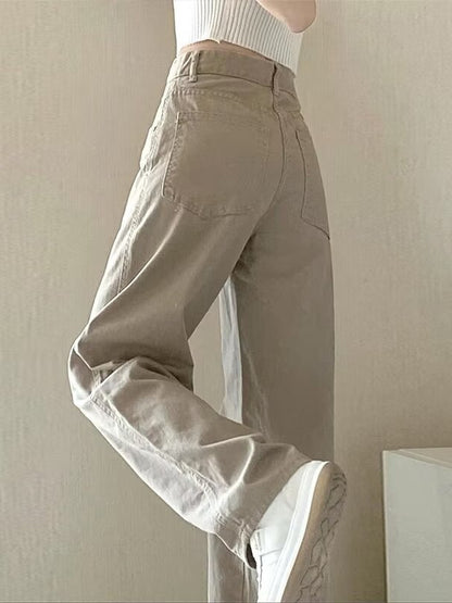 Women’s Straight-Leg Pants High Waist Multiple Pockets