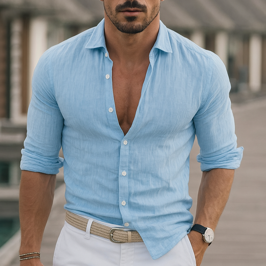 Elegant long-sleeved shirt for men