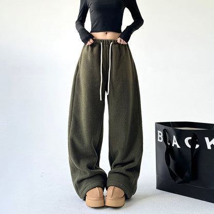 Women’s Cashmere Wide-leg Loose Pants for Winter