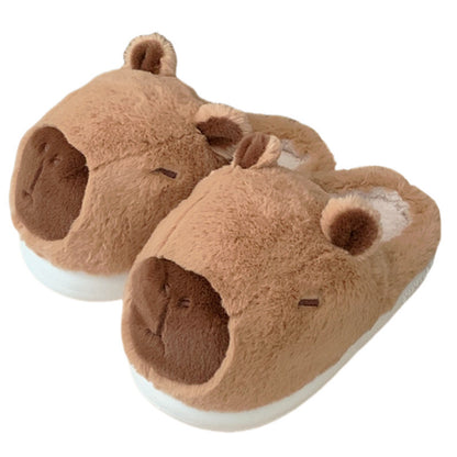 Women’s Slip-On Slippers Plush Motif