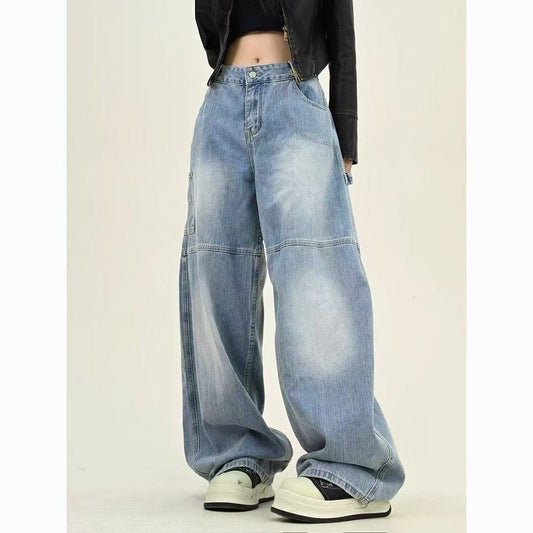 Women’s High-waist Wide-leg Printed Jeans
