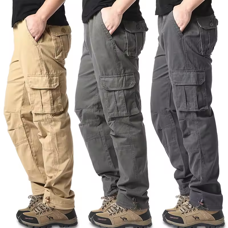 Cargo trousers with multiple pockets