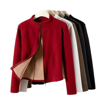 Women’s Slim Fit Jacket Zip-Through Front Closure