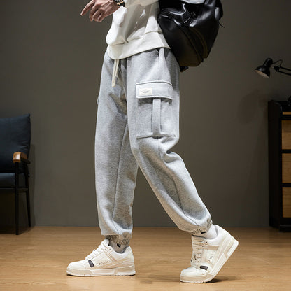 Men’s Straight-Leg Pants Adjustable Drawcord Waist