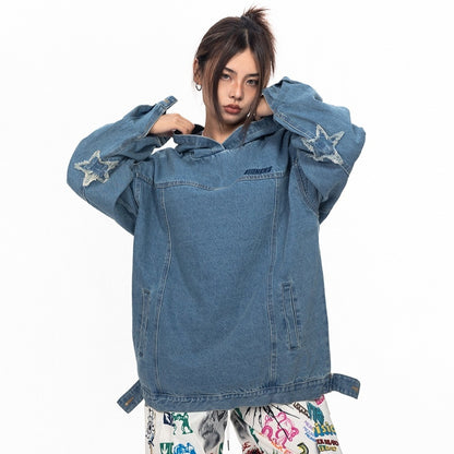 Unisex Loose Fit Jacket Adjustable Tabs