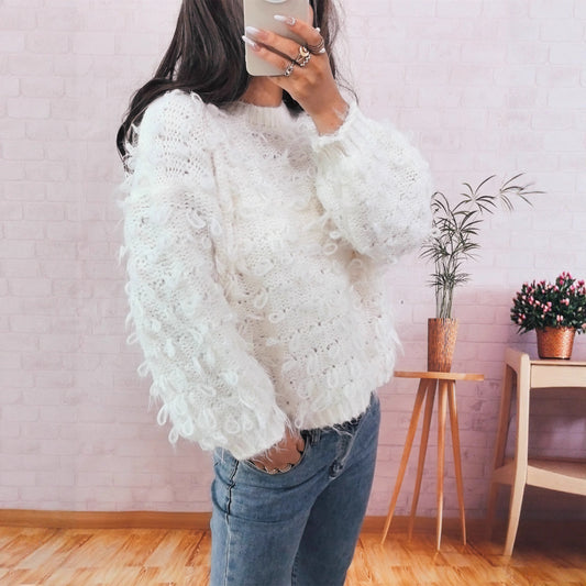 Women’s Thick Knitted Round-neck Loose Sweater