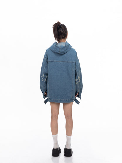 Unisex Loose Fit Jacket Adjustable Tabs