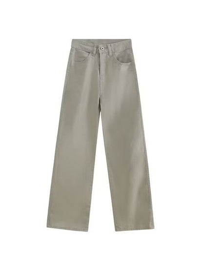 Women’s Straight-Leg Pants High Waist Multiple Pockets